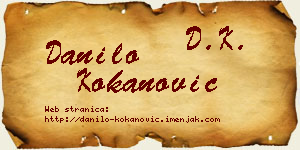 Danilo Kokanović vizit kartica